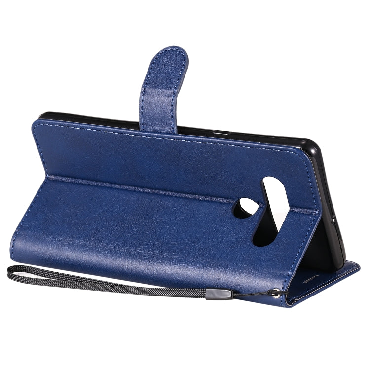 For Motorola Moto E6s (2020) Solid Color Horizontal Flip Protective Leather Case with Holder & Card Slots & Wallet & Photo Frame & Lanyard