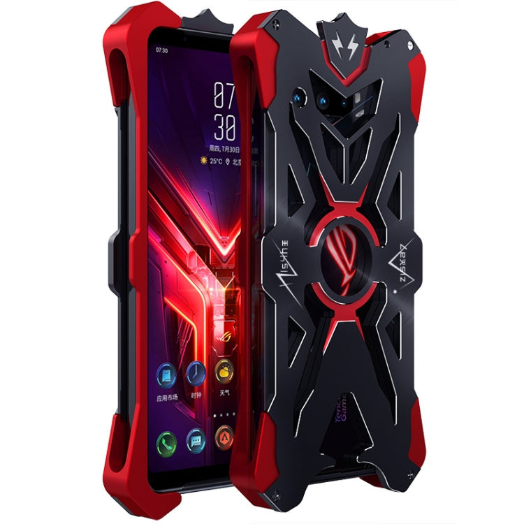 For Asus ROG Phone 3 ZS661KS Hammer II Shockproof Metal Protective Case(Black Red)