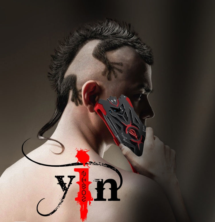 For Asus ROG Phone 3 ZS661KS Hammer II Shockproof Metal Protective Case(Black Red)