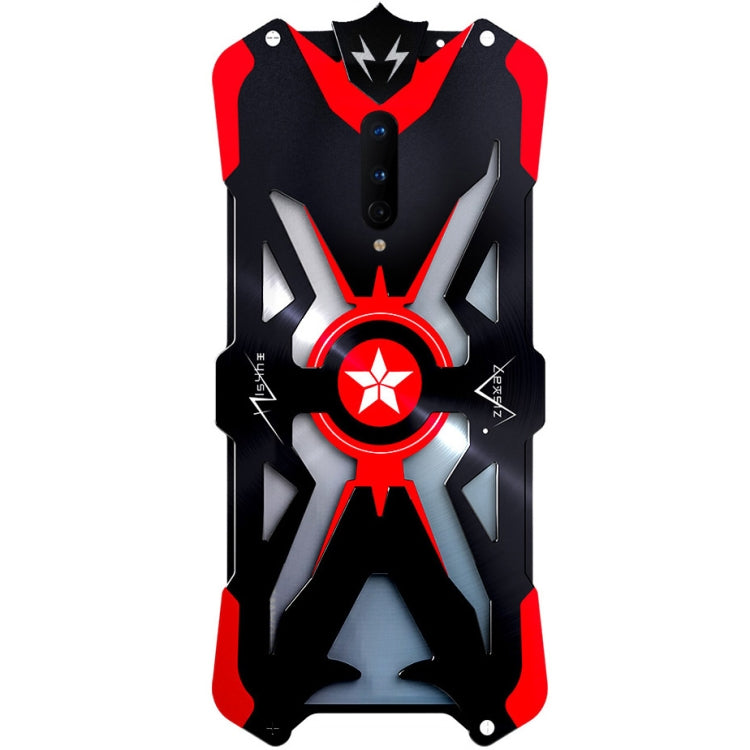 For OnePlus 8 Pro Hammer II Shockproof Metal Protective Case(Black Red)
