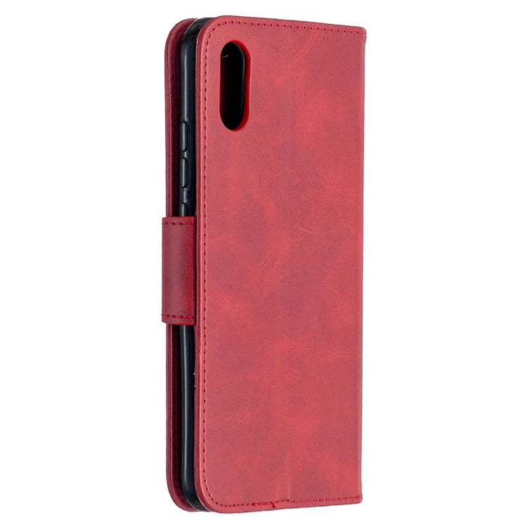 For Xiaomi Redmi 9A Retro Lambskin Texture Pure Color Horizontal Flip PU Leather Case with Holder & Card Slots & Wallet & Lanyard