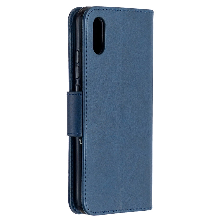 For Xiaomi Redmi 9A Retro Lambskin Texture Pure Color Horizontal Flip PU Leather Case with Holder & Card Slots & Wallet & Lanyard