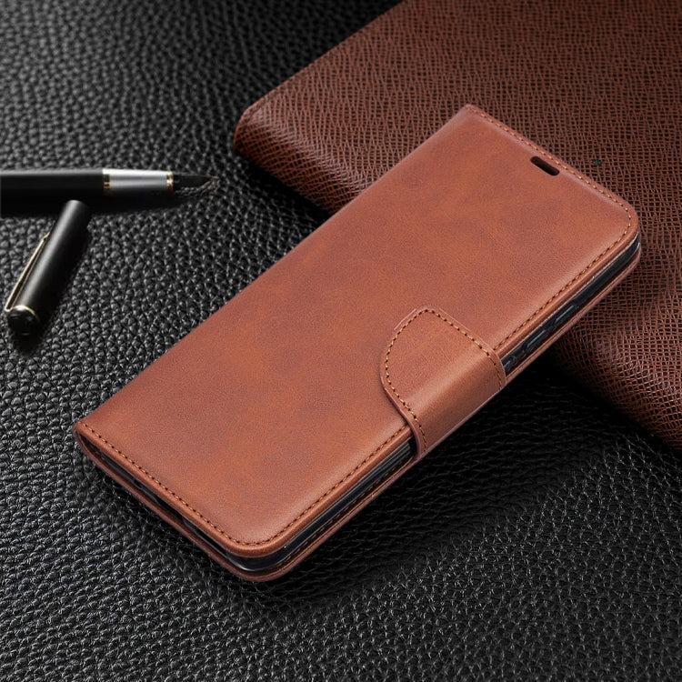 For Xiaomi Redmi 9C Retro Lambskin Texture Pure Color Horizontal Flip PU Leather Case with Holder & Card Slots & Wallet & Lanyard