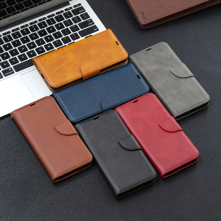 For Xiaomi Redmi 9C Retro Lambskin Texture Pure Color Horizontal Flip PU Leather Case with Holder & Card Slots & Wallet & Lanyard