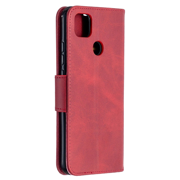 For Xiaomi Redmi 9C Retro Lambskin Texture Pure Color Horizontal Flip PU Leather Case with Holder & Card Slots & Wallet & Lanyard