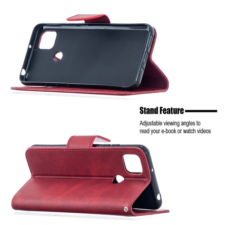 For Xiaomi Redmi 9C Retro Lambskin Texture Pure Color Horizontal Flip PU Leather Case with Holder & Card Slots & Wallet & Lanyard