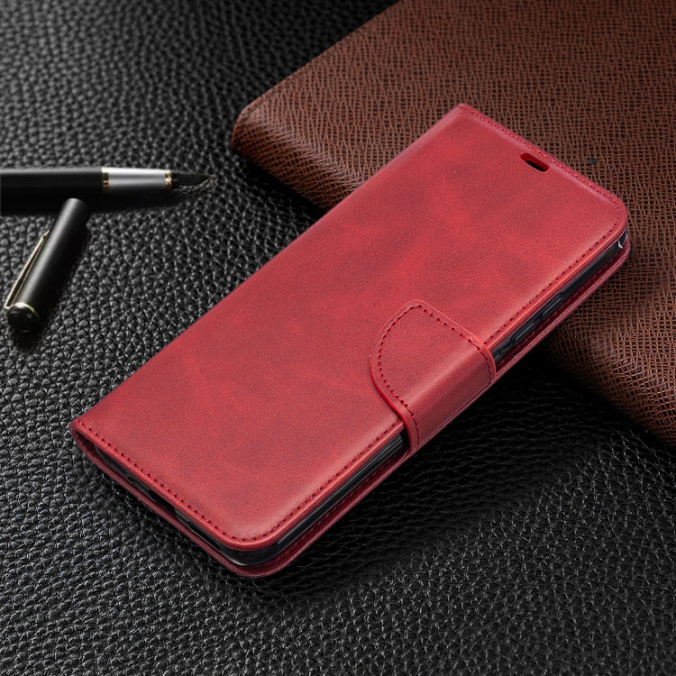 For Xiaomi Redmi 9C Retro Lambskin Texture Pure Color Horizontal Flip PU Leather Case with Holder & Card Slots & Wallet & Lanyard