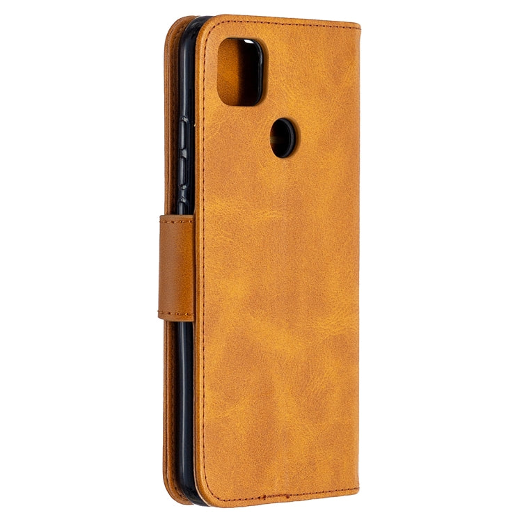 For Xiaomi Redmi 9C Retro Lambskin Texture Pure Color Horizontal Flip PU Leather Case with Holder & Card Slots & Wallet & Lanyard