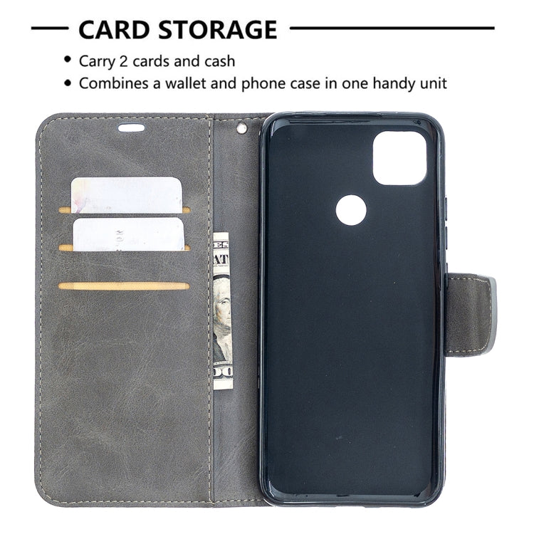 For Xiaomi Redmi 9C Retro Lambskin Texture Pure Color Horizontal Flip PU Leather Case with Holder & Card Slots & Wallet & Lanyard