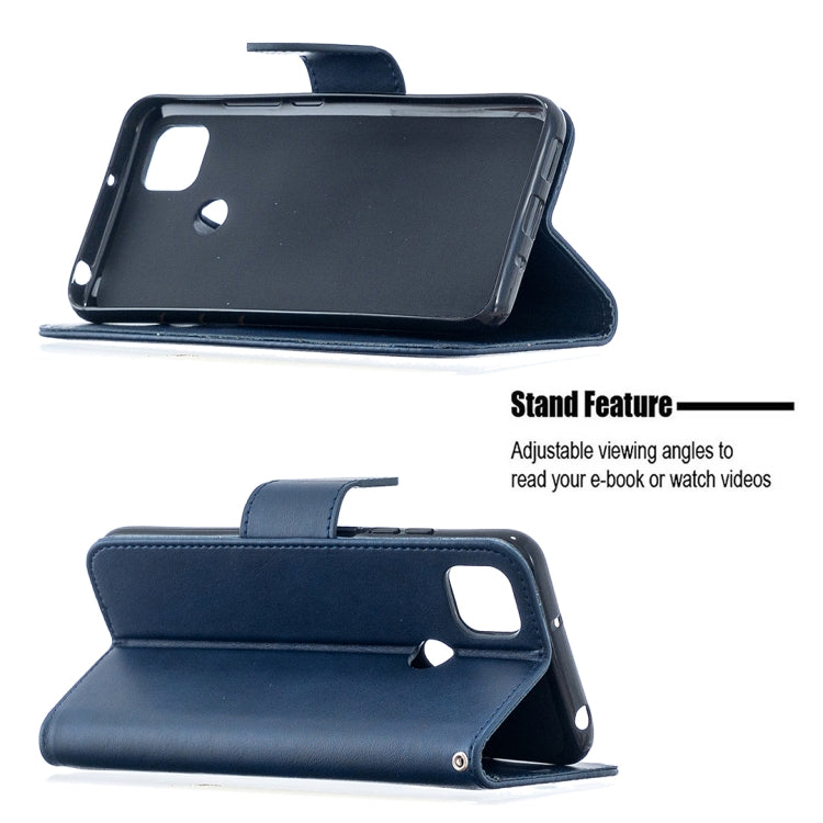 For Xiaomi Redmi 9C Retro Lambskin Texture Pure Color Horizontal Flip PU Leather Case with Holder & Card Slots & Wallet & Lanyard