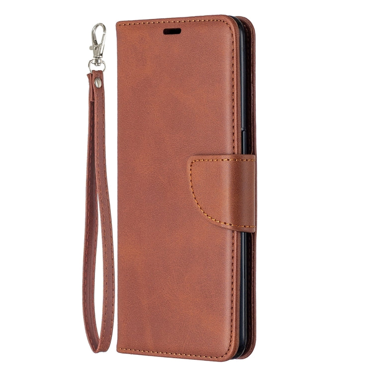 For OPPO Reno4 5G Retro Lambskin Texture Pure Color Horizontal Flip PU Leather Case with Holder & Card Slots & Wallet & Lanyard