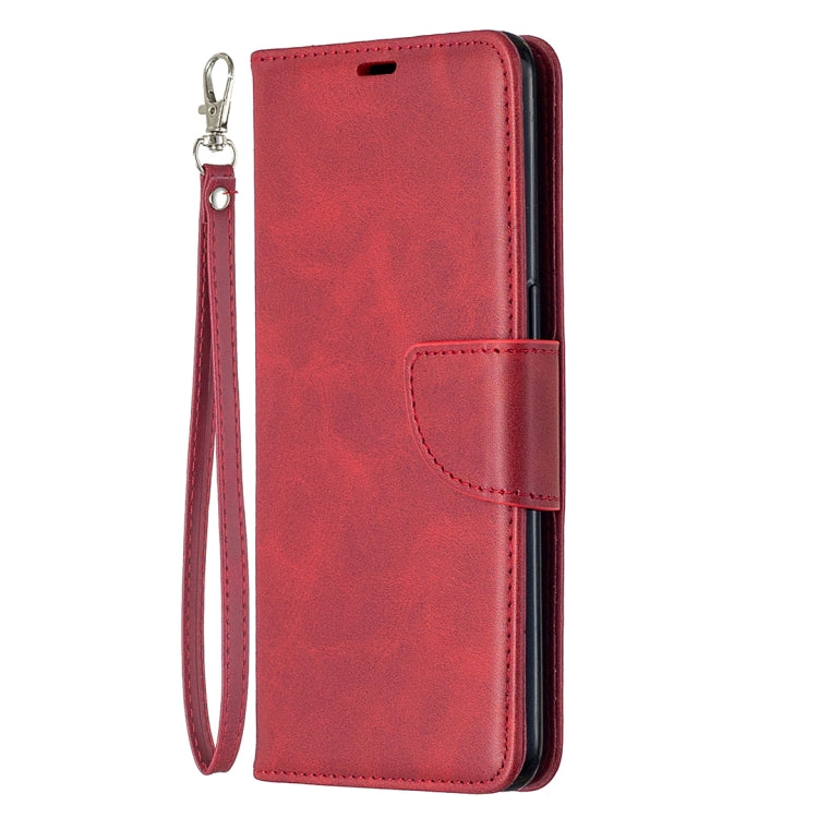 For OPPO Reno4 5G Retro Lambskin Texture Pure Color Horizontal Flip PU Leather Case with Holder & Card Slots & Wallet & Lanyard