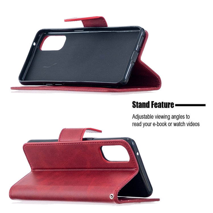 For OPPO Reno4 5G Retro Lambskin Texture Pure Color Horizontal Flip PU Leather Case with Holder & Card Slots & Wallet & Lanyard