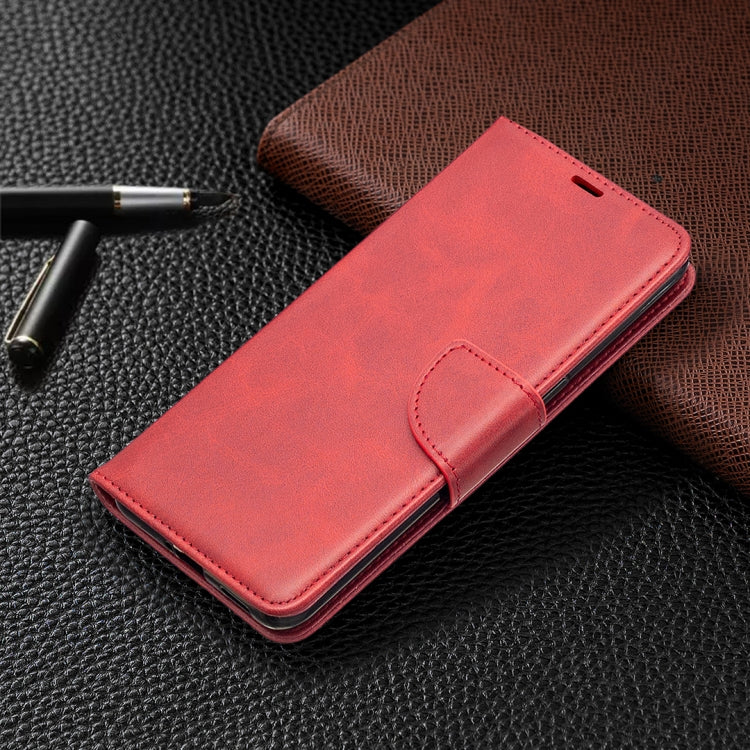 For OPPO Reno4 5G Retro Lambskin Texture Pure Color Horizontal Flip PU Leather Case with Holder & Card Slots & Wallet & Lanyard