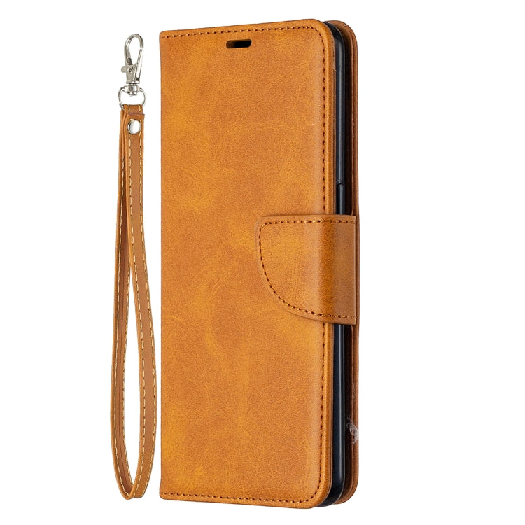 For OPPO Reno4 5G Retro Lambskin Texture Pure Color Horizontal Flip PU Leather Case with Holder & Card Slots & Wallet & Lanyard