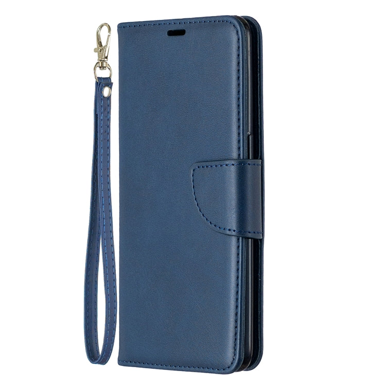 For OPPO Reno4 5G Retro Lambskin Texture Pure Color Horizontal Flip PU Leather Case with Holder & Card Slots & Wallet & Lanyard
