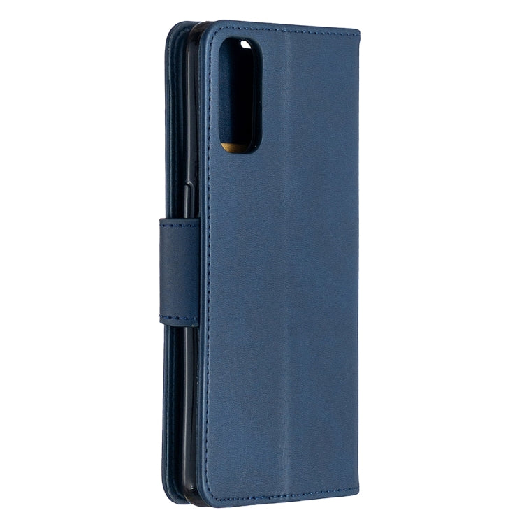 For OPPO Reno4 5G Retro Lambskin Texture Pure Color Horizontal Flip PU Leather Case with Holder & Card Slots & Wallet & Lanyard