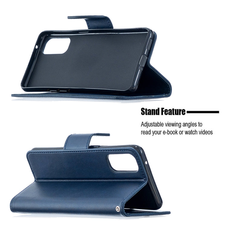 For OPPO Reno4 5G Retro Lambskin Texture Pure Color Horizontal Flip PU Leather Case with Holder & Card Slots & Wallet & Lanyard