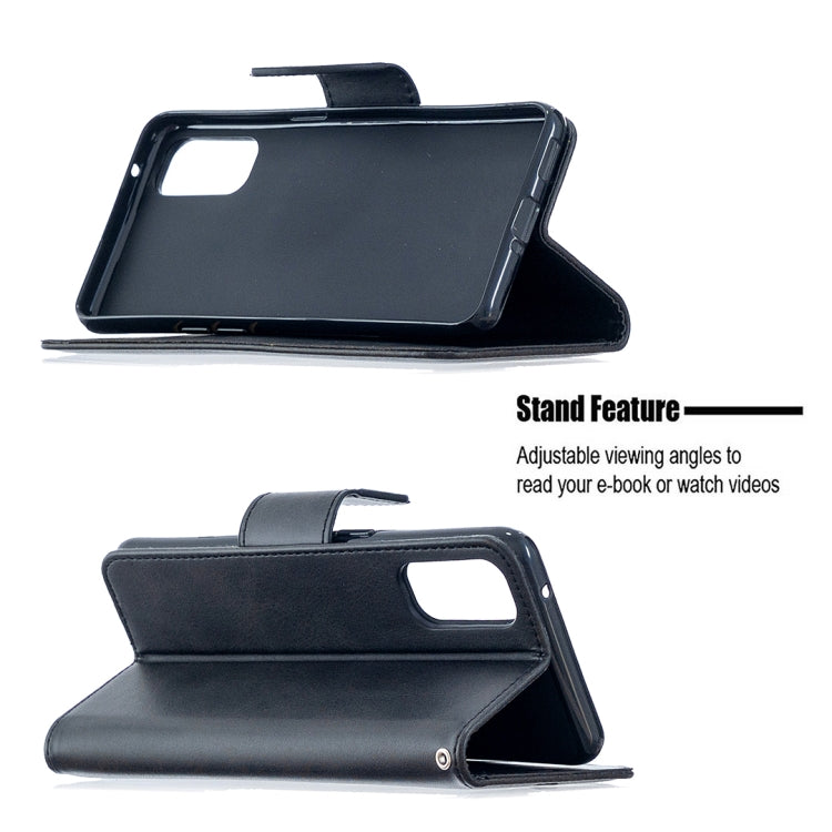 For OPPO Reno4 5G Retro Lambskin Texture Pure Color Horizontal Flip PU Leather Case with Holder & Card Slots & Wallet & Lanyard