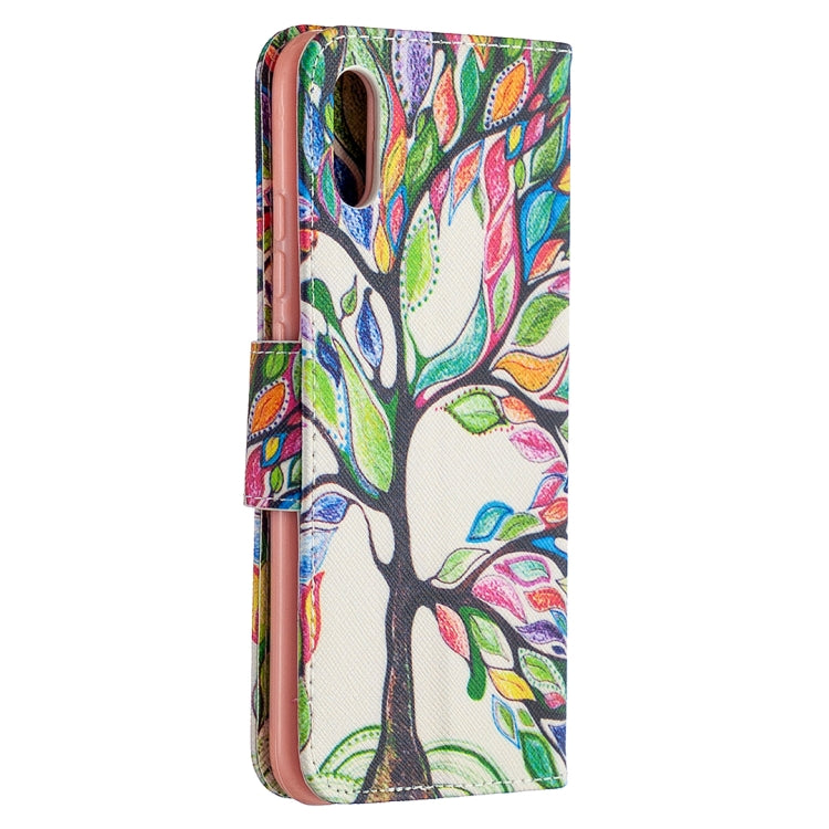 For Xiaomi Redmi 9A Colored Drawing Pattern Horizontal Flip Leather Case with Holder & Card Slots & Wallet