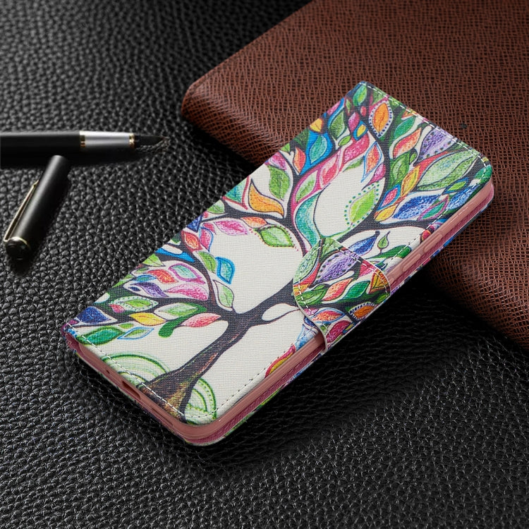 For Xiaomi Redmi 9A Colored Drawing Pattern Horizontal Flip Leather Case with Holder & Card Slots & Wallet