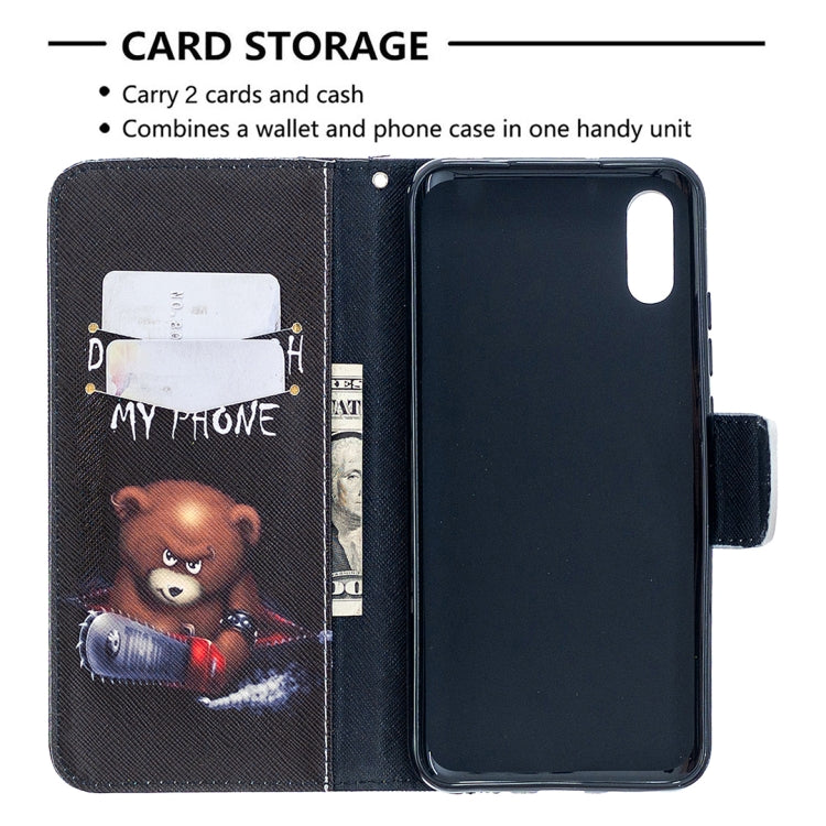 For Xiaomi Redmi 9A Colored Drawing Pattern Horizontal Flip Leather Case with Holder & Card Slots & Wallet