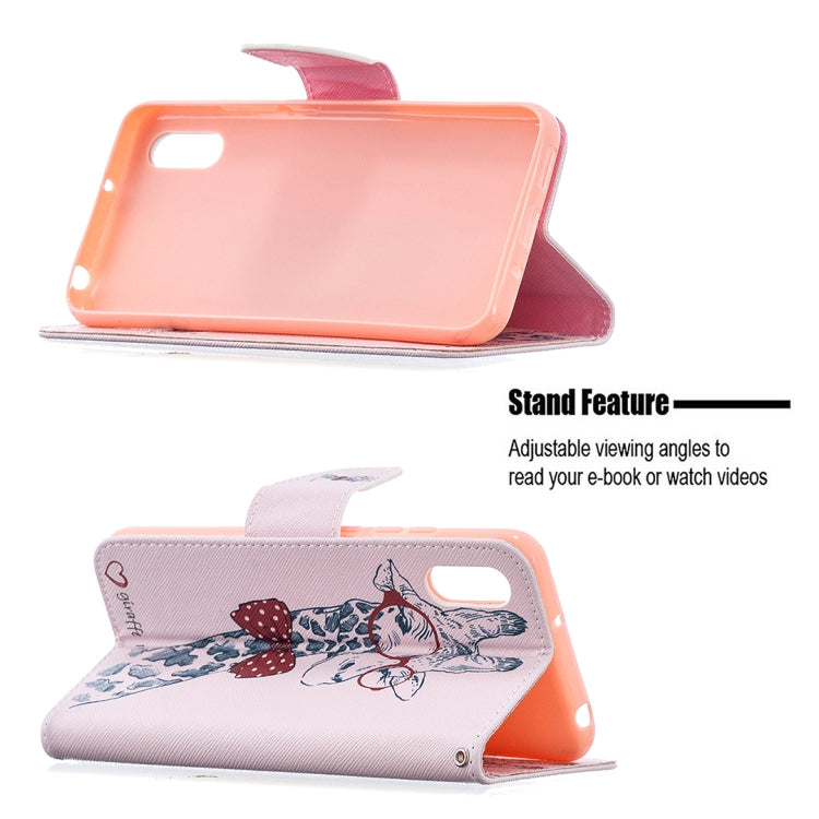 For Xiaomi Redmi 9A Colored Drawing Pattern Horizontal Flip Leather Case with Holder & Card Slots & Wallet