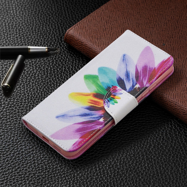 For Xiaomi Redmi 9A Colored Drawing Pattern Horizontal Flip Leather Case with Holder & Card Slots & Wallet