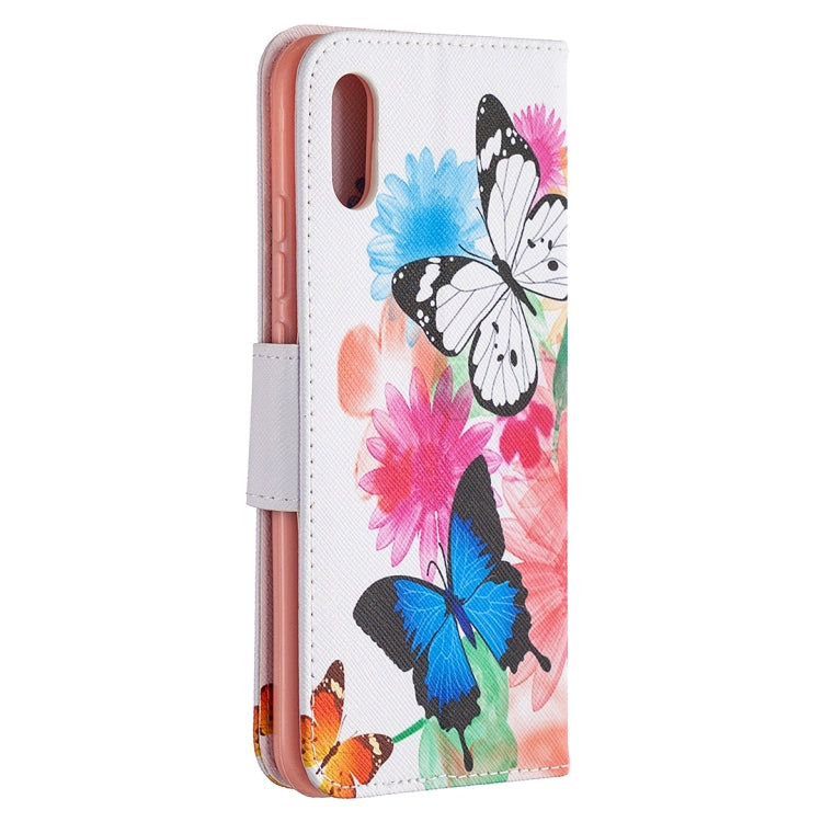 For Xiaomi Redmi 9A Colored Drawing Pattern Horizontal Flip Leather Case with Holder & Card Slots & Wallet