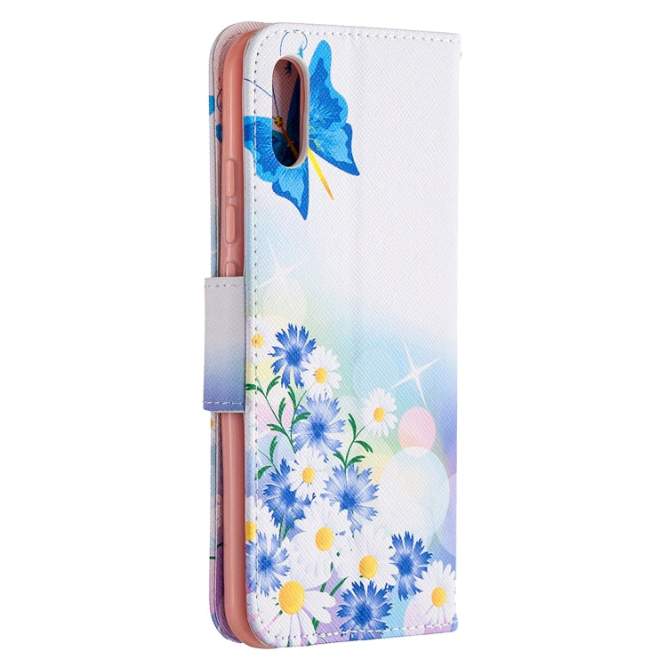 For Xiaomi Redmi 9A Colored Drawing Pattern Horizontal Flip Leather Case with Holder & Card Slots & Wallet