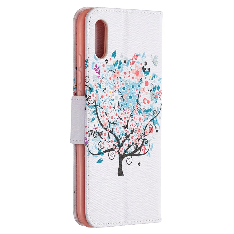 For Xiaomi Redmi 9A Colored Drawing Pattern Horizontal Flip Leather Case with Holder & Card Slots & Wallet