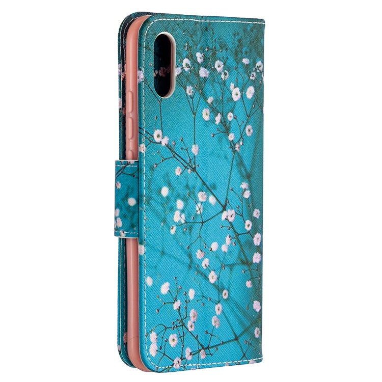 For Xiaomi Redmi 9A Colored Drawing Pattern Horizontal Flip Leather Case with Holder & Card Slots & Wallet