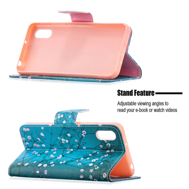 For Xiaomi Redmi 9A Colored Drawing Pattern Horizontal Flip Leather Case with Holder & Card Slots & Wallet