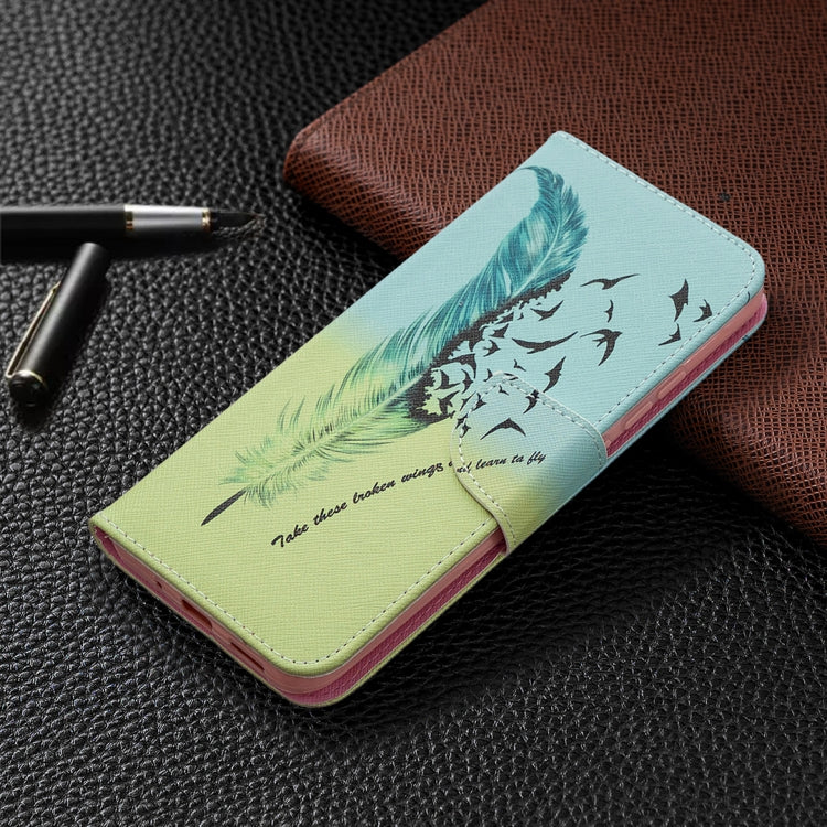 For Xiaomi Redmi 9A Colored Drawing Pattern Horizontal Flip Leather Case with Holder & Card Slots & Wallet