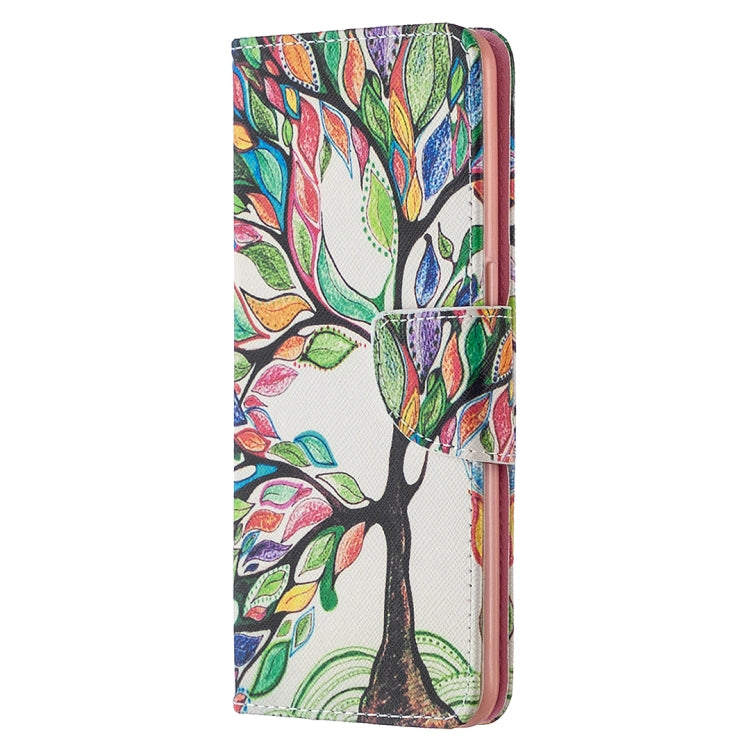 For OPPO Reno4 5G Colored Drawing Pattern Horizontal Flip Leather Case with Holder & Card Slots & Wallet