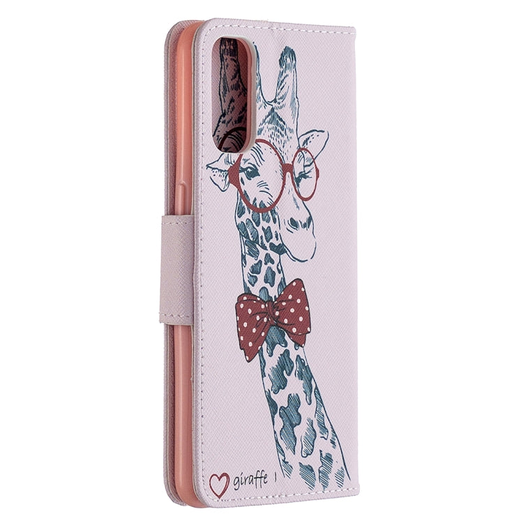 For OPPO Reno4 5G Colored Drawing Pattern Horizontal Flip Leather Case with Holder & Card Slots & Wallet