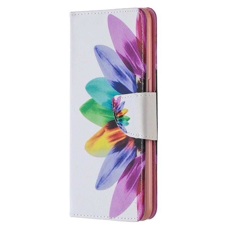 For OPPO Reno4 5G Colored Drawing Pattern Horizontal Flip Leather Case with Holder & Card Slots & Wallet
