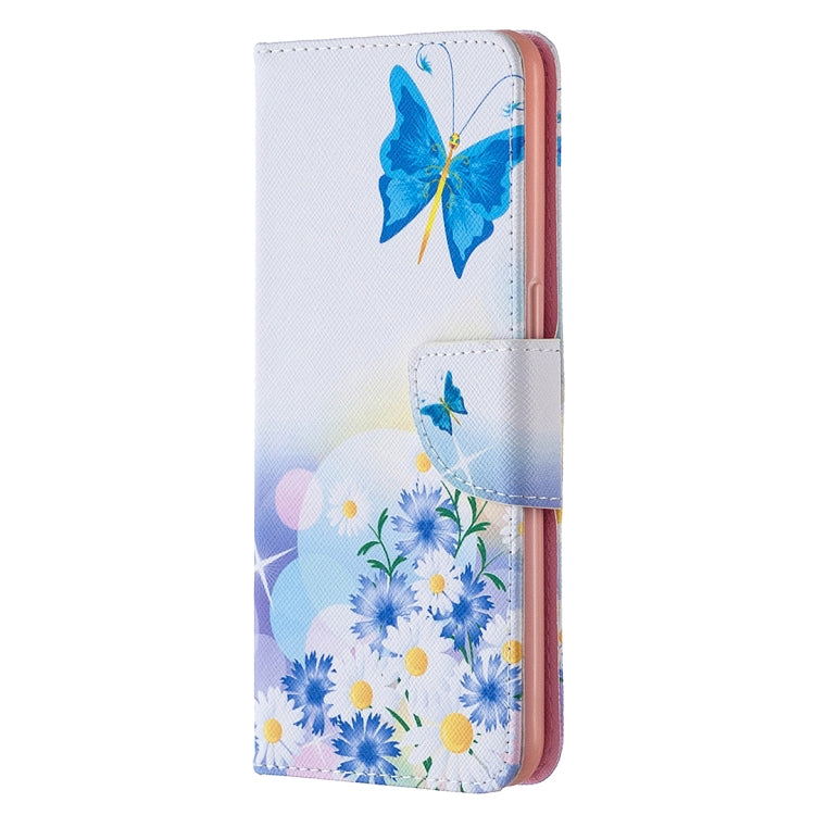 For OPPO Reno4 5G Colored Drawing Pattern Horizontal Flip Leather Case with Holder & Card Slots & Wallet