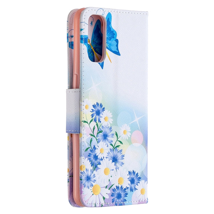For OPPO Reno4 5G Colored Drawing Pattern Horizontal Flip Leather Case with Holder & Card Slots & Wallet