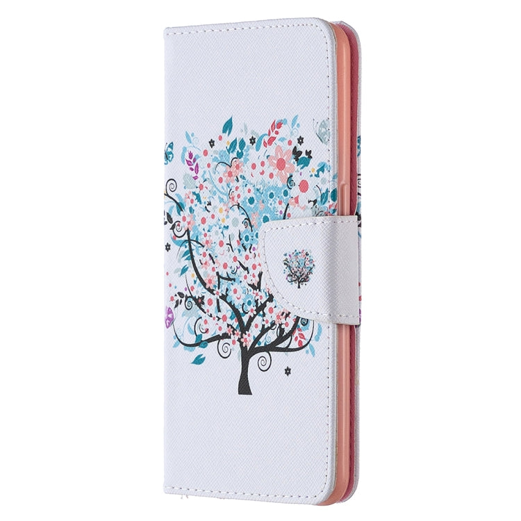 For OPPO Reno4 5G Colored Drawing Pattern Horizontal Flip Leather Case with Holder & Card Slots & Wallet