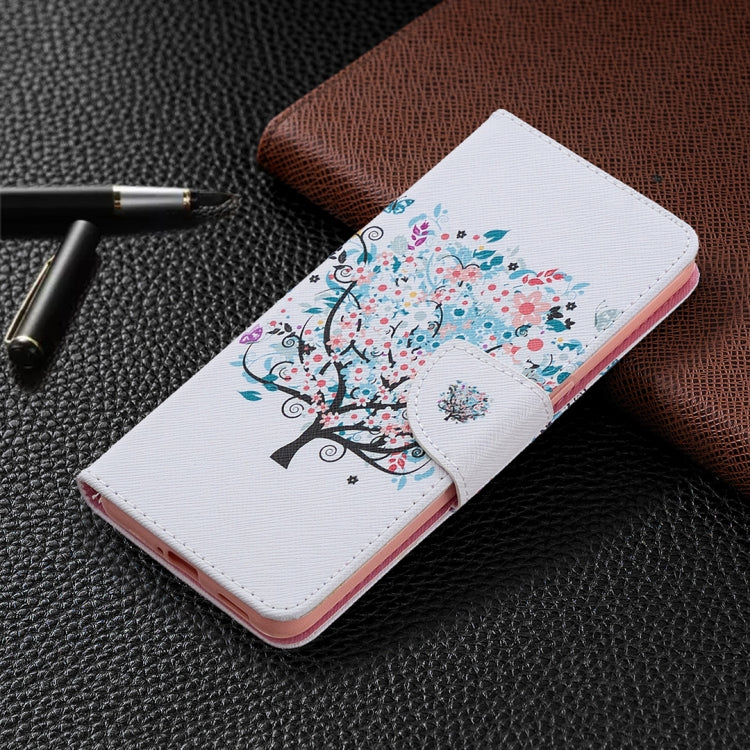 For OPPO Reno4 5G Colored Drawing Pattern Horizontal Flip Leather Case with Holder & Card Slots & Wallet