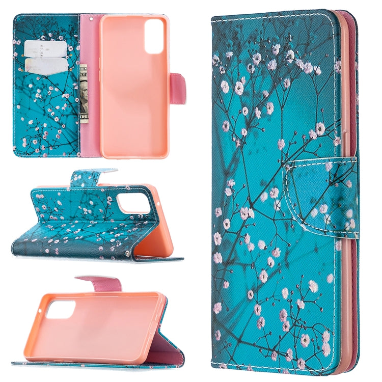 For OPPO Reno4 5G Colored Drawing Pattern Horizontal Flip Leather Case with Holder & Card Slots & Wallet