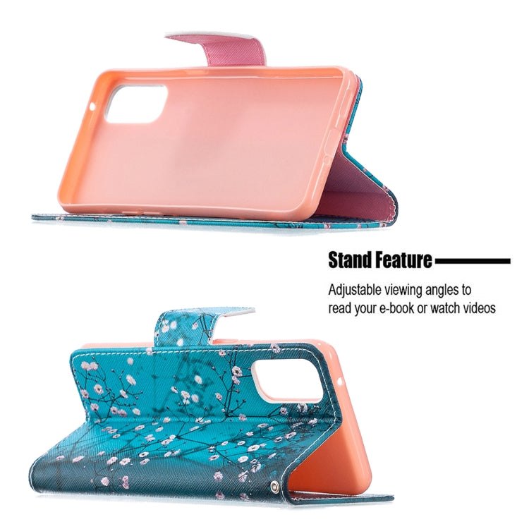 For OPPO Reno4 5G Colored Drawing Pattern Horizontal Flip Leather Case with Holder & Card Slots & Wallet