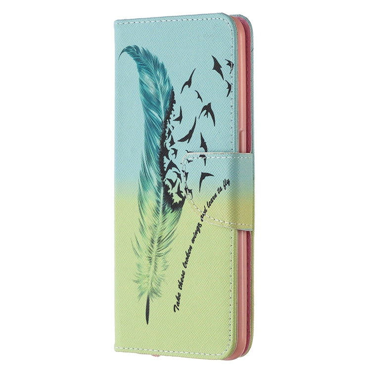 For OPPO Reno4 5G Colored Drawing Pattern Horizontal Flip Leather Case with Holder & Card Slots & Wallet