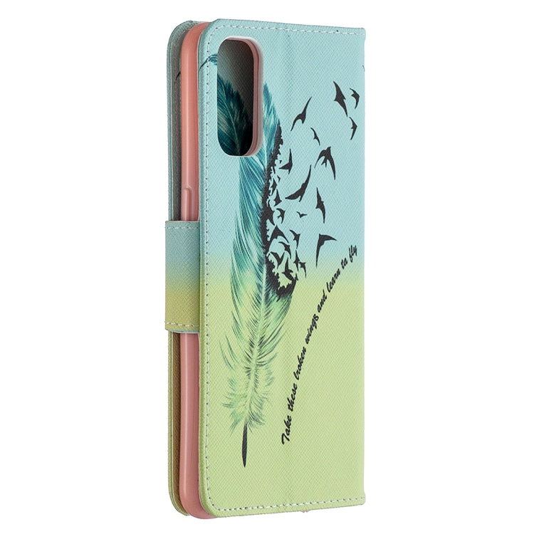 For OPPO Reno4 5G Colored Drawing Pattern Horizontal Flip Leather Case with Holder & Card Slots & Wallet