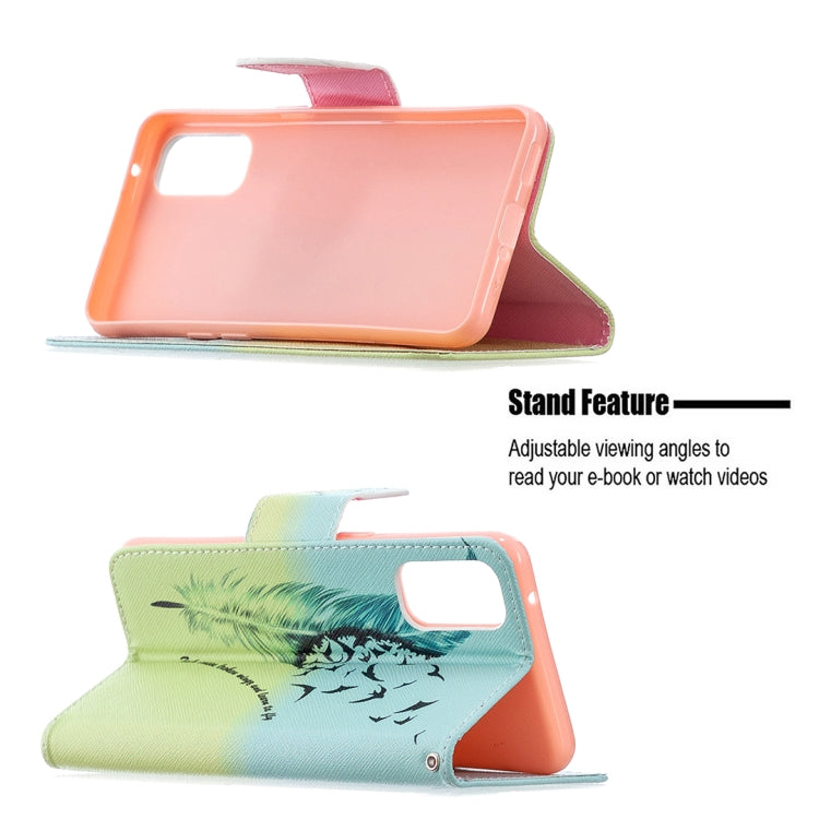 For OPPO Reno4 5G Colored Drawing Pattern Horizontal Flip Leather Case with Holder & Card Slots & Wallet