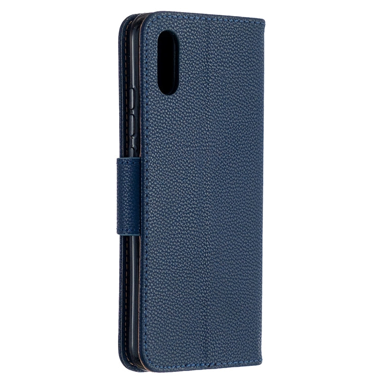 For Xiaomi Redmi 9A Litchi Texture Pure Color Horizontal Flip PU Leather Case with Holder & Card Slots & Wallet & Lanyard