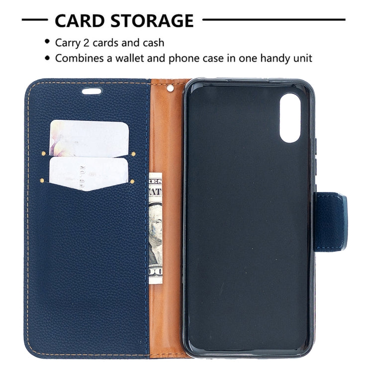 For Xiaomi Redmi 9A Litchi Texture Pure Color Horizontal Flip PU Leather Case with Holder & Card Slots & Wallet & Lanyard
