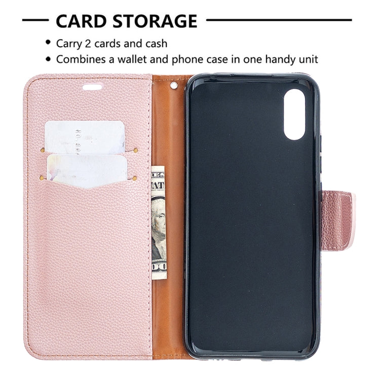 For Xiaomi Redmi 9A Litchi Texture Pure Color Horizontal Flip PU Leather Case with Holder & Card Slots & Wallet & Lanyard