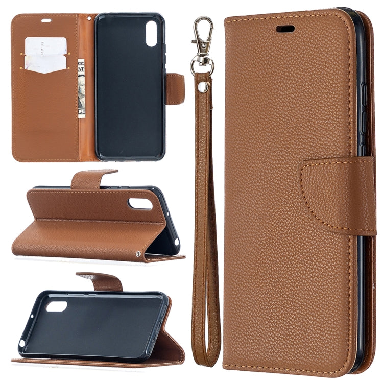 For Xiaomi Redmi 9A Litchi Texture Pure Color Horizontal Flip PU Leather Case with Holder & Card Slots & Wallet & Lanyard